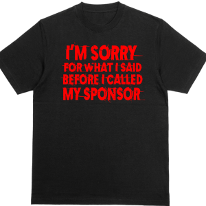 Sorry For What I Said Before I Called My Sponsor