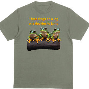 Three Frogs On A Log T Shirt