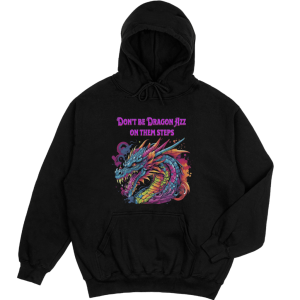 Dragon Azz on them steps - hoodie black