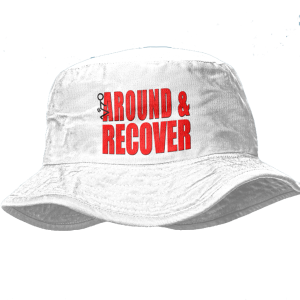 F around and recover bucket hat - white