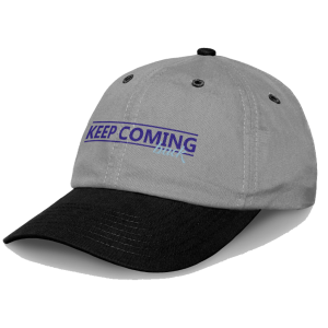 keep coming back grey-black hat
