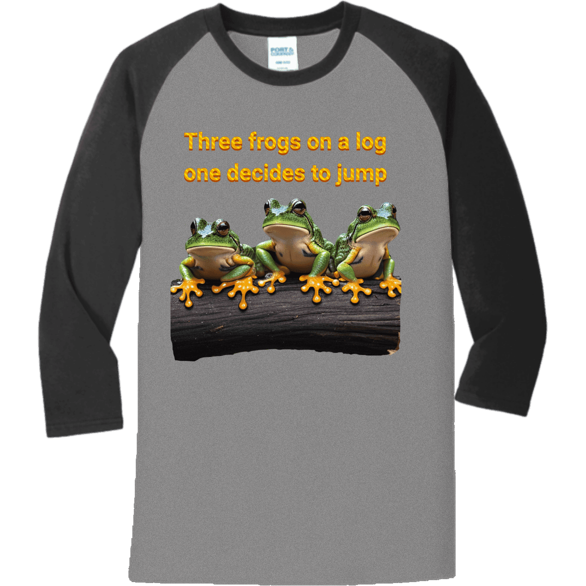 Three Frogs On A Log – Raglan